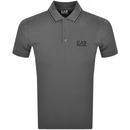 EA7 Emporio Armani Polo T Shirt Grey Mainline Menswear Denmark